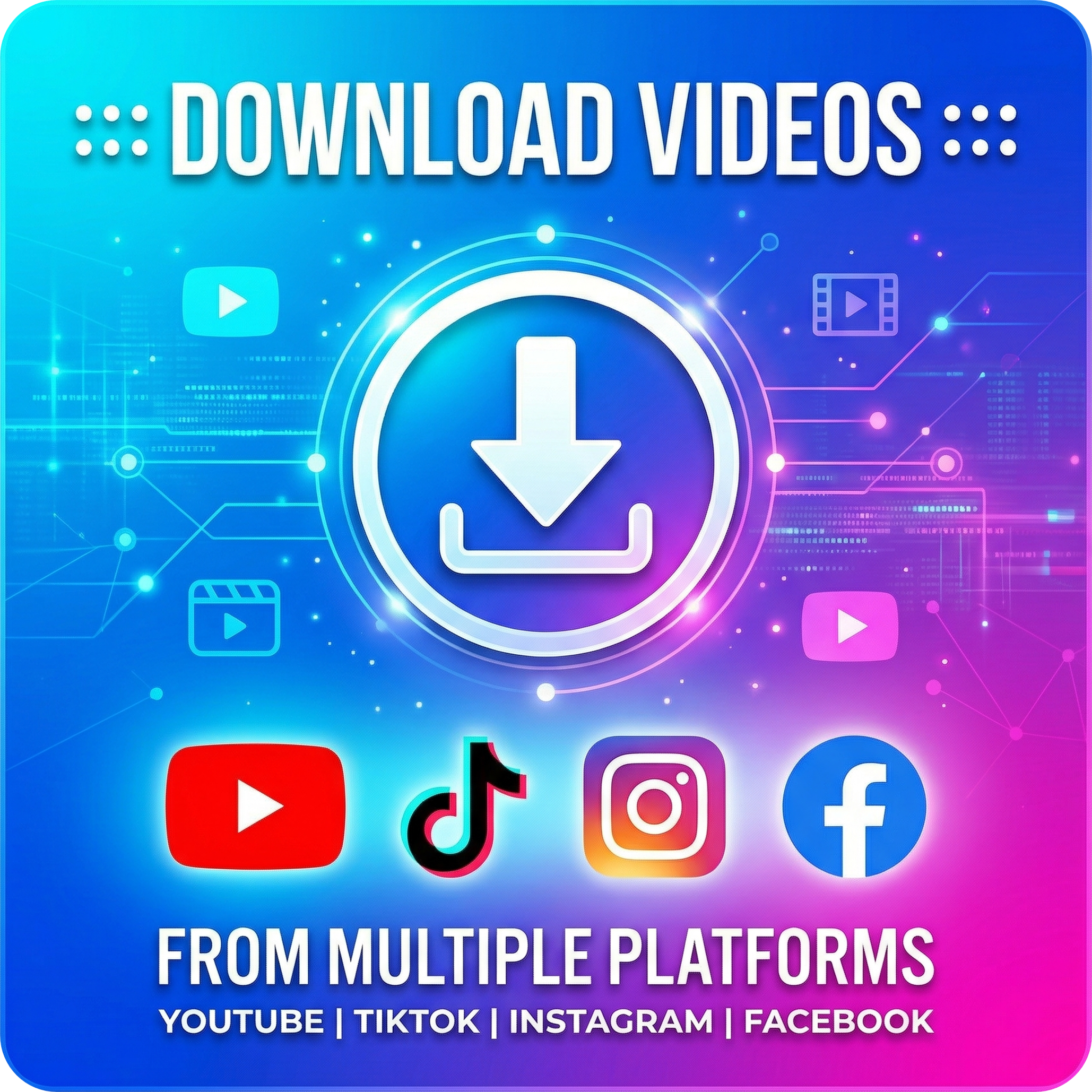 Imagen promocional de la aplicación Download Videos